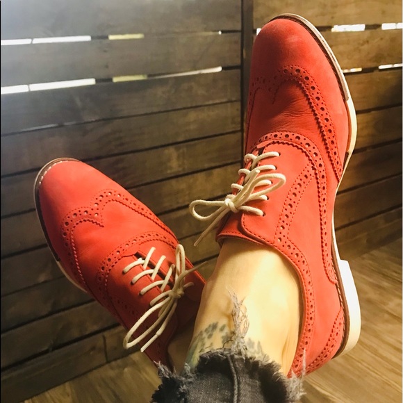 Cole Haan Red Suede Fashion Tennis Shoe - Picture 1 of 3